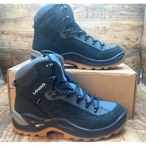 LOWA Renegade GTX Mid WS Women's Gore-Tex Hiking Boots Navy/Ice Blue NEW - 7.5